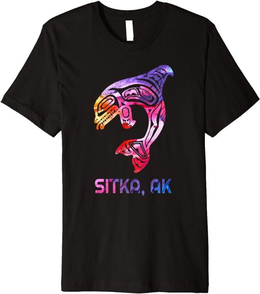 Sitka Alaska PNW Native American Indian Orca Killer Whale Premium T-Shirt