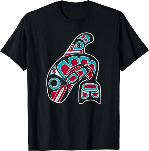 Orca Whale Alaska Haida Tribal Art - Native American Totem T-Shirt