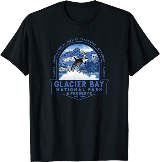 Glacier Bay National Park Alaska Orca Mountains Souvenir T-Shirt