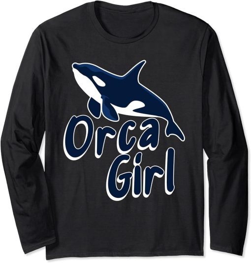 Orcas Funny Whales Orca Girl Orca Lovers Long Sleeve T-Shirt