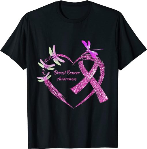 In October We Wear Pink Butterflies High Heel Breast Cancer T-Shirt