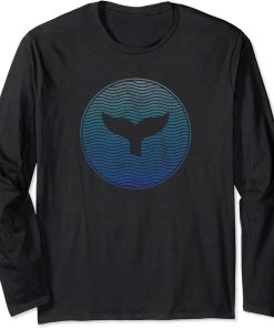 Save The Whales Sea Animal Killer Whale Tail Ocean Orca Wave Long Sleeve T-Shirt